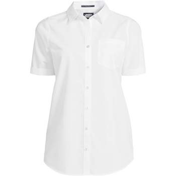Lands' End Women's Petite Wrinkle Free No Iron Button Front Shirt