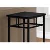 Accent Table, Side, End, Plant Stand, Square, Living Room, Bedroom, Black Laminate, Black Metal, Contemporary, Modern - 3 of 4