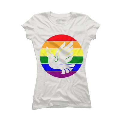 Design By CreativeHT Humans Dove Olive Branch Rainbow Pride By CreativeHT T-Shirt
