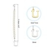 Unique Bargains Identification Handle Letter Charm Accessories Gold & Silver Tone 2 Pcs - 2 of 4