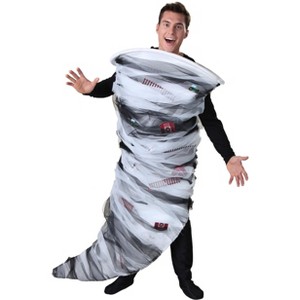 HalloweenCostumes.com One Size Fits Most   Adult Tornado Costume, Black/White - 1 of 1