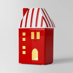 6.25" Christmas Lit Red Ceramic house - Wondershop™ - 1 of 3