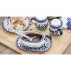 Blue Rose Polish Pottery S119 Manufaktura Gravy Boat Plate & Ladle - 4 of 4