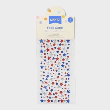 4th of July USA Americana Adhesive Face and Hair Gem Pack - Spritz™