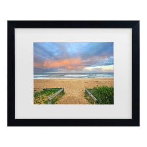 Trademark Fine Art - Beata Czyzowska Young Beach Walk Matted Framed Art - 1 of 4