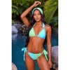 Moda Minx Sweet Like Candy 'Candy Apple' Contrast Tie Side Crystal Bikini Bottoms - 3 of 4
