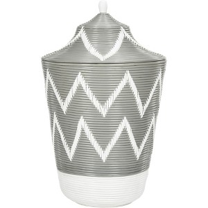 Reina Laundry Basket - HAC6004 - Grey/White - Safavieh - 1 of 4