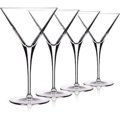 Luigi Bormioli Crescendo 10-Ounce Martini Glasses, 4-Piece, 10 oz.