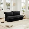Upholstered Modular Sectional Sofa, 2 Seater Armless Sectional Sofa with Free Combination, Sectional Sofas with Chenille Fabric-Cuddlewood - 2 of 4