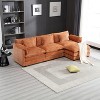 Mocamel  112" Oversized Modular Sofa, L-Shaped Cloud Couch with Ottoman & Memory Foam - 2 of 4
