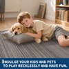 Modern Washable Area Rug for Living Room, Soft Floor Rug with Non Slip Backing, Low Pile Stain Resistant Bedside Carpet for Dorm - 4 of 4