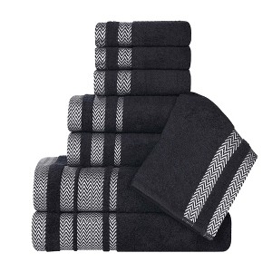 Cotton Medium Weight 8 Piece Bathroom Towel Set by Blue Nile Mills - 1 of 4