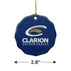 Clarion University Foundation Primary Logo Porcelain Scalloped Holiday Christmas Tree Ornament  2.8" (7.1 cm) - 3 of 4