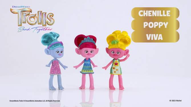 DreamWorks Trolls Band Together Trendsettin Viva Fashion Doll Toys Inspired by the Movie, 2 of 8, play video