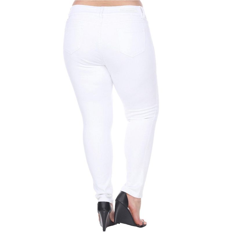 Women's Plus Size Super Stretch White Denim - White Mark, 3 of 4