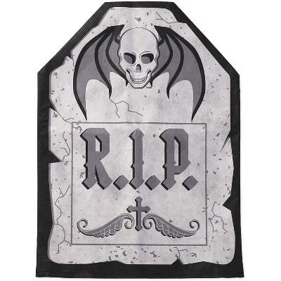 Spooky Central 6-Pack Halloween Chair Covers, Ghost Tombstone Party Decorations (19 x 26 in)