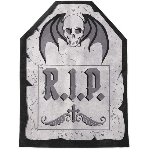 Haunted House-RIP TOMBSTONE CHAIR COVERS-Over the Hill Birthday Decorations-SET4 