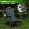 Rbied Folding Adirondack Chair with Cup Holder, Composite Adirondack Chair with Wood Texture - 3 of 4