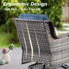 HOMLUX Outdoor Swivel Rocking Chairs with Fire Pit Table Set Patio Furniture Set - 2 of 4