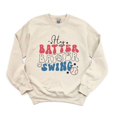 Simply Sage Market Women's Graphic Sweatshirt Batter Batter Red White Blue