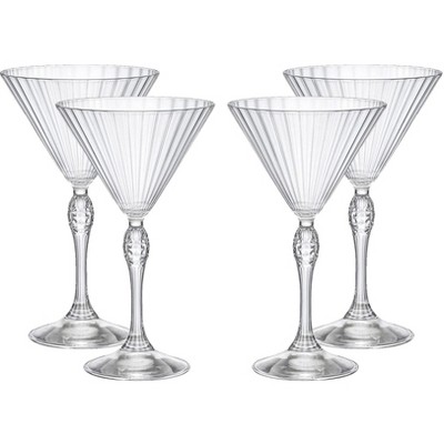 Bormioli Rocco America '20s 8.25 oz. Martini Glasses, 4-Piece, Clear