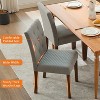 Upholstered Button Tufted Dining Chair with Sturdy Wood Legs Kitchen Chairs with Padded High Back and Adjustable Foot Cap Fabric - 4 of 4