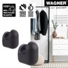 WAGNER – design yourself Wall Hook Set, Black Rubber & Steel, 4pc — Supports up to 35 lbs - 3 of 4