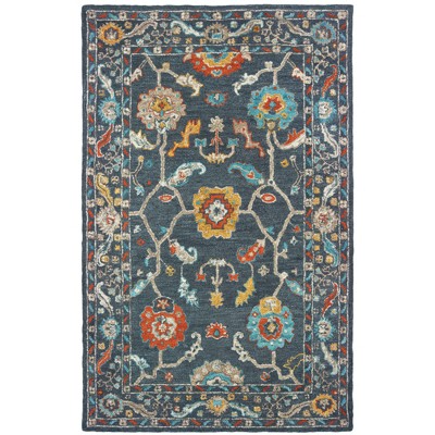Oriental Weavers Zahra 75501 Blue/ Gold Indoor Area Rug - 5' x 8'