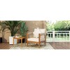 Okak Patio Accent Chairs with Handwoven Rope Frame,1 PCS,Upholstered Outdoor Armchair Acacia Club Chair for Backyard&Garden,400lbs Max - 2 of 4