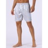 Lars Amadeus Men's Sleepwear Satin Shorts Elastic Waist Lounge Pajama Bottoms - 2 of 4
