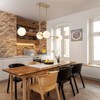LLHZSY 4-Light Modern Linear Chandelier Cluster Globe Glass Kitchen Island Ligh-W 47 3/5"x D 13 4/5" x H 5 9/10"-Black/Gold - 4 of 4