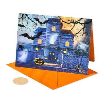 Halloween Cards Lenticular Haunted House - PAPYRUS
