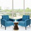 Costway Set of 2 Upholstered Accent Chair Single Sofa Armchair w/ Wooden Legs - image 4 of 4