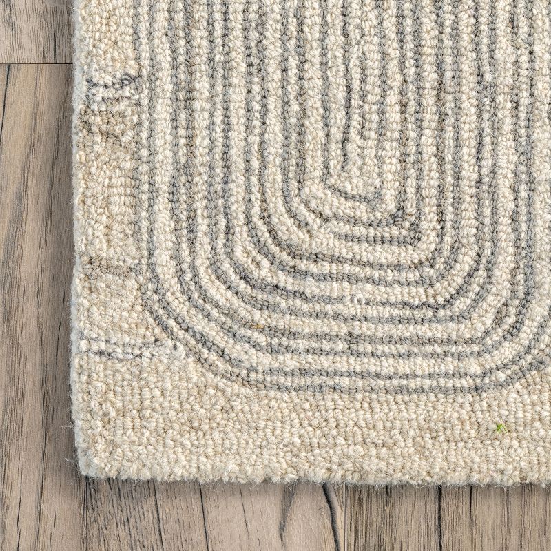 nuLOOM Esme Hand Tufted Wool Geometric Tile Area Rug, 6 of 13