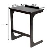 Costway Adjustable TV Tray C-Shape Sofa Couch End Table Laptop Desk W/Tilting Top Bamboo - 2 of 4