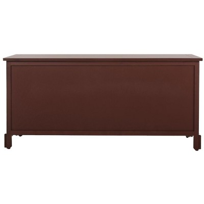 Transitional Red Pine Storage Bench with Wicker Baskets
