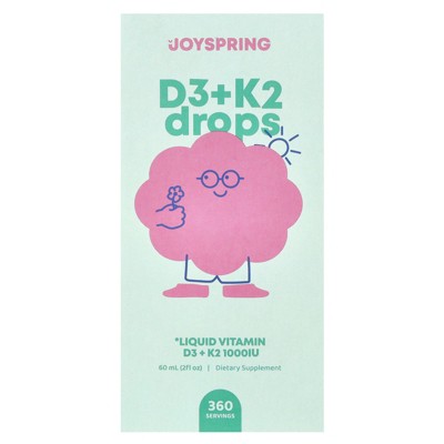 JoySpring D3 + K2 Drops, 2 fl oz (60 ml)