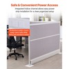 VEVOR Office Divider Privacy Partitions, 2-Pack, 72" x 48" Room Divider Walls, PET Workstation Cubicle Partition with Outlet Covers, Gray - 4 of 4