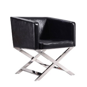 Hollywood Faux Leather Lounge Accent Chair - Manhattan Comfort - 1 of 4