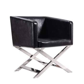 Hollywood Faux Leather Lounge Accent Chair - Manhattan Comfort
