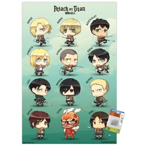 Trends International Attack on Titan - Chibi Characters Unframed Wall Poster Prints - 1 of 4