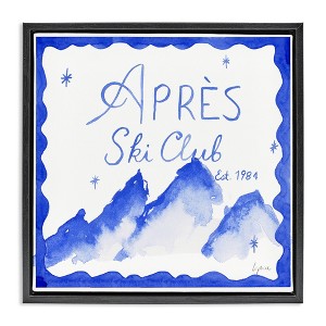 Stupell Industries Apres Ski in Blue Tones Floating Frame Canvas Art - 1 of 4