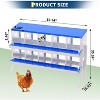 6 Panel Galvanized Steel Nesting Box with stand for Chicken Coop, Removable Drop Tray and Ventilation, for Hens, Ducks, Rustproof Design Blue - 2 of 4