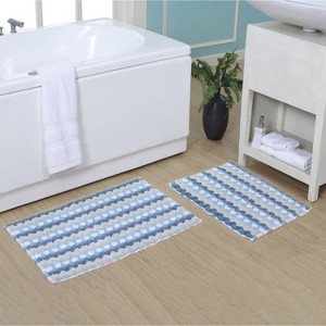 Home Weavers Orion Collection 100% Cotton Bathroom Rug, Non Slip Bath Mat Water Absorbent Soft Shaggy Mat Machine Washable - 1 of 4