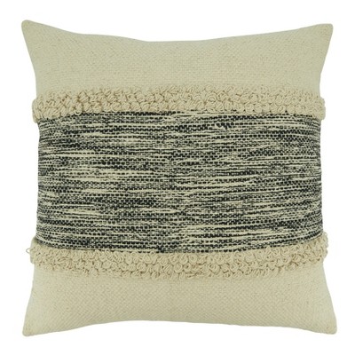 Saro Lifestyle Stripe Chindi Design Poly-filled Throw Pillow, 20 ...