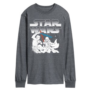 Men's - Star Wars - Luke Vs Vader Long Sleeve Graphic T-Shirt - 1 of 3