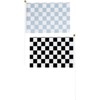 Blue Panda 50 Pack Handheld Checkered Racing Stick Flag for Race Car Party Favors & Decorations, 8.2 x 12 in - 3 of 4