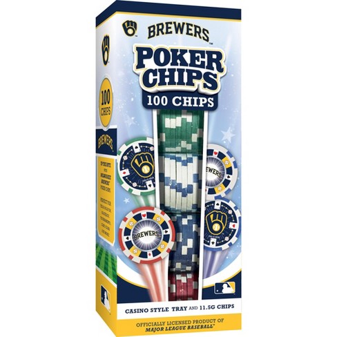 Planet tag Skinne Masterpieces Casino Style 100 Piece Poker Chip Set - Mlb Milwaukee Brewers  : Target