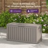 Sersper 85 Gallon Resin Outdoor Storage Box for Patio Furniture Cushions, Pool Toys, and Garden Tools with Handles, Brown - 3 of 4