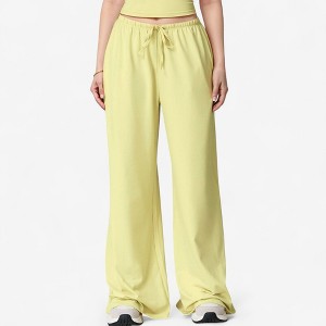 Anna-Kaci Active Women's Wide Leg Lounge Pants with Drawstring Waist and Relaxed Fit for All-Day Comfort - 1 of 4